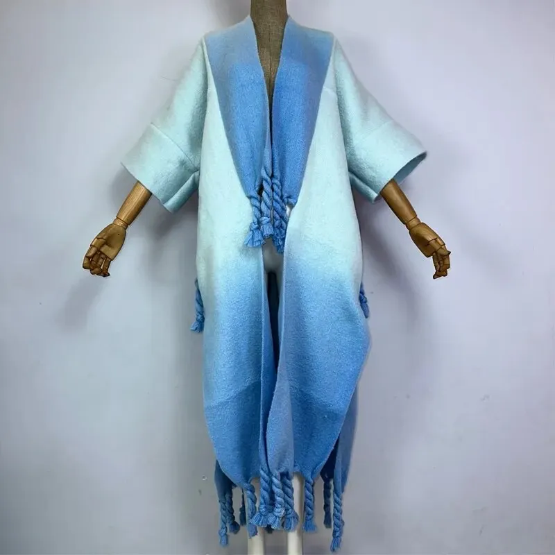 Ombre Mist Wool Kimono