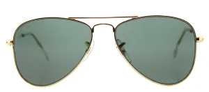 Ray-Ban Junior Aviator Junior Jr RJ 9506 223/71 Aviator Metal Gold Eyeglasses with Green Lens