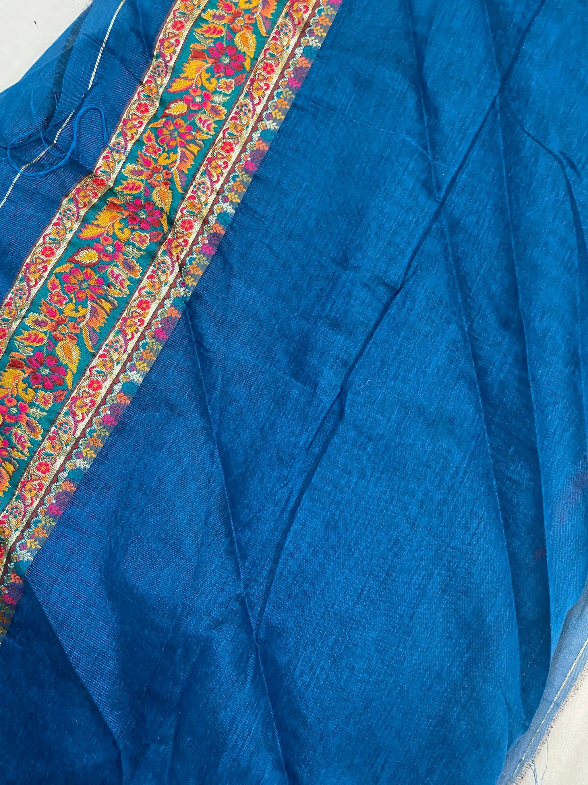 Regal Handloom Banarasi Saree in Navy Blue Pure Organza Silk