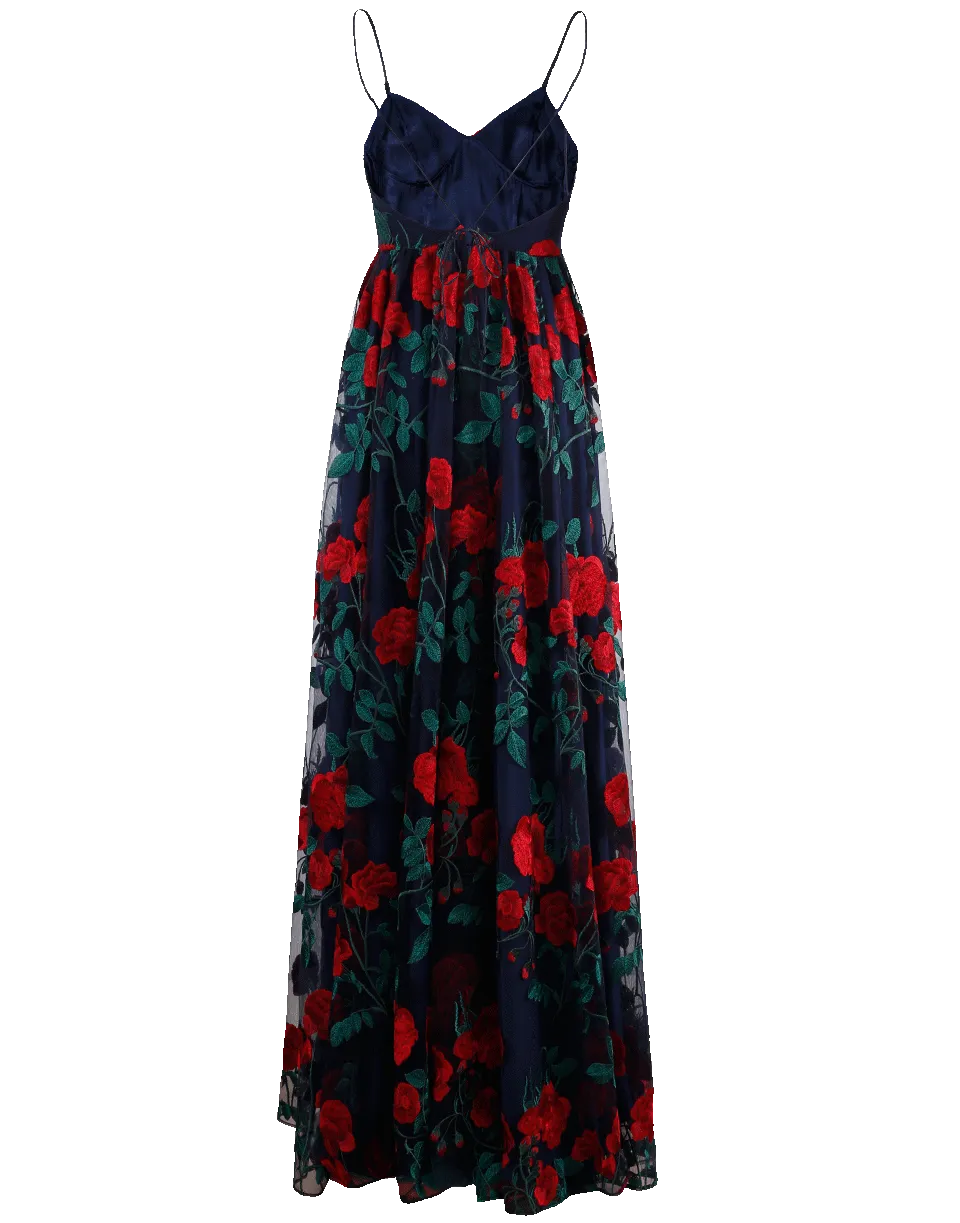 Right On Top Of The Rose Gown