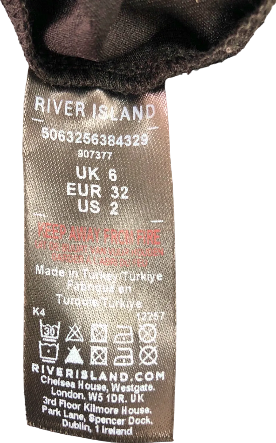 River Island Black Smart Skirt Size UK 6