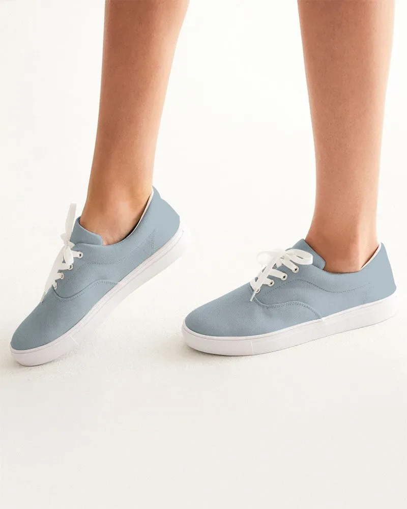 Shaded Pale Cyan Gray Canvas Sneakers | Women's | C10M0Y0K30
