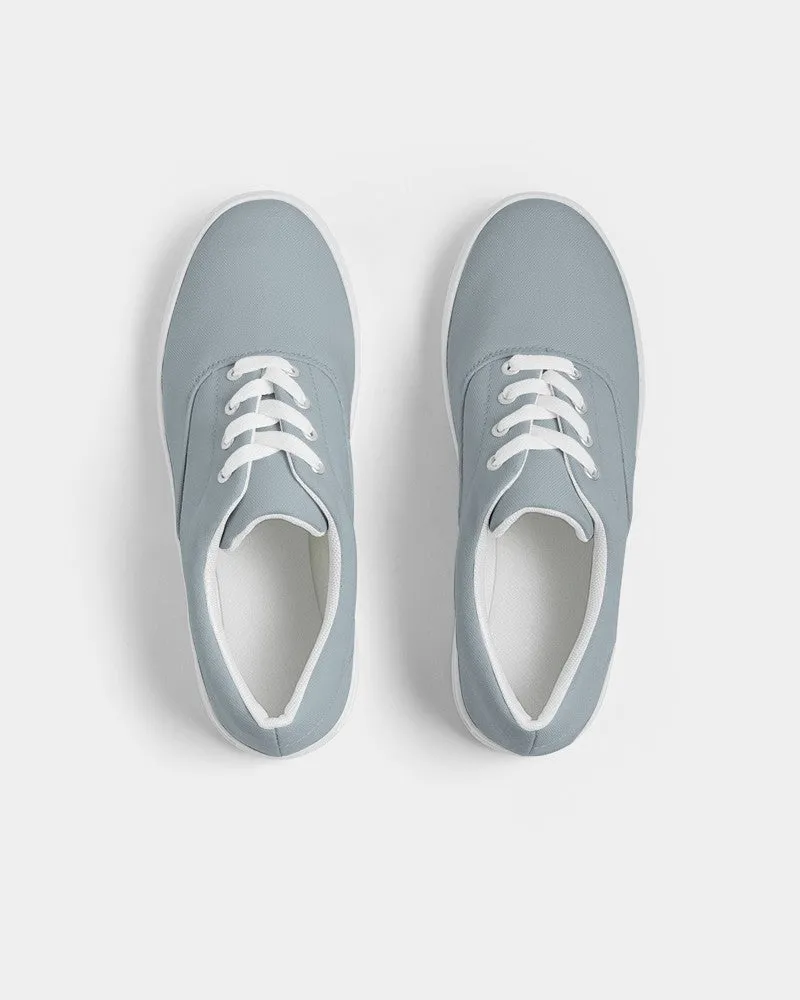 Shaded Pale Cyan Gray Canvas Sneakers | Women's | C10M0Y0K30