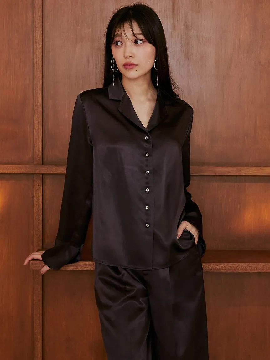 Sustainable Bear Set Satin Shirt