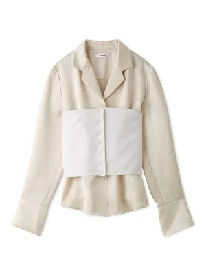 Sustainable Bear Set Satin Shirt