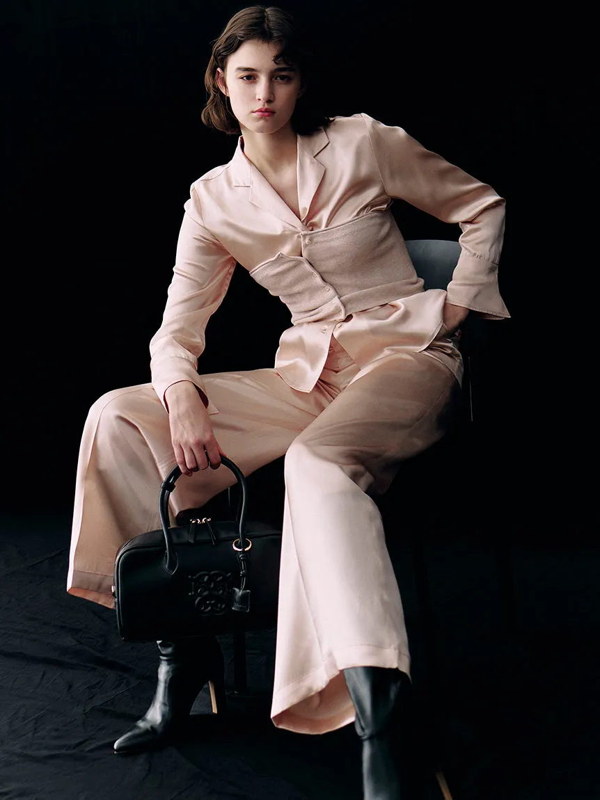 Sustainable Bear Set Satin Shirt