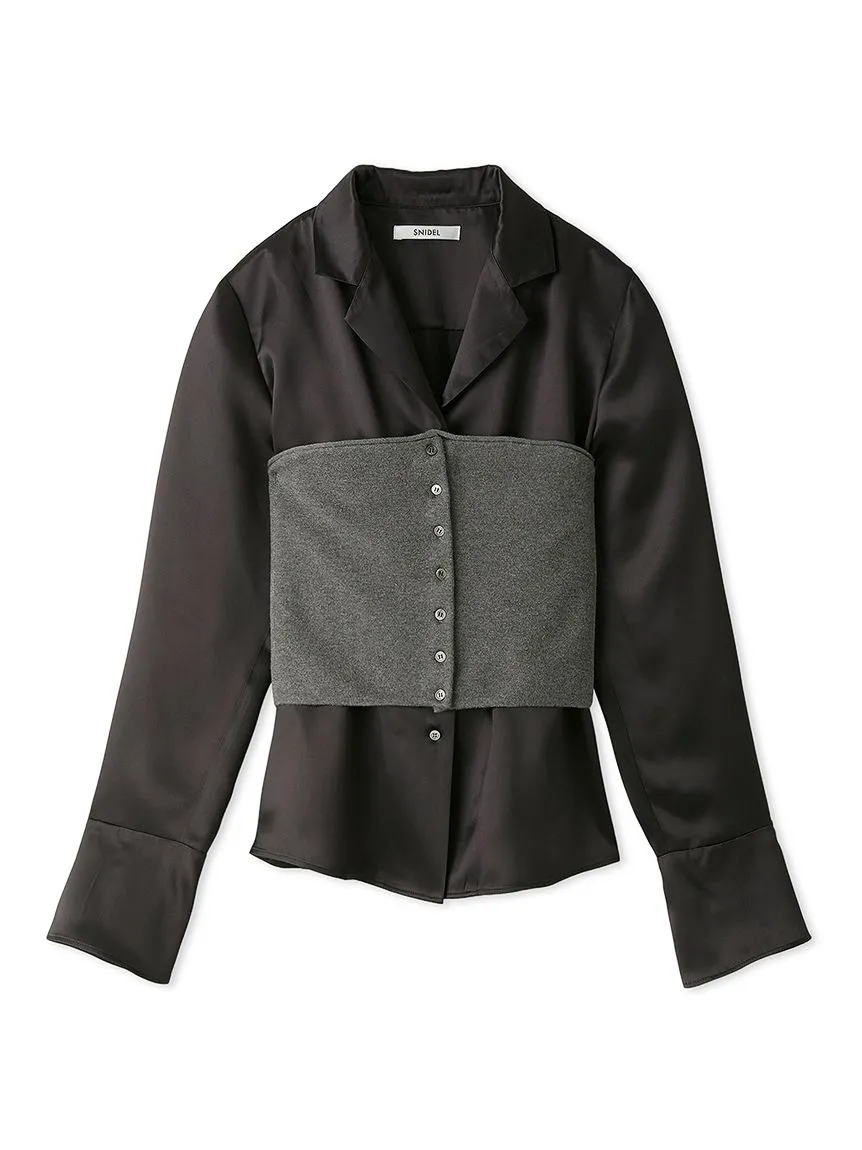Sustainable Bear Set Satin Shirt