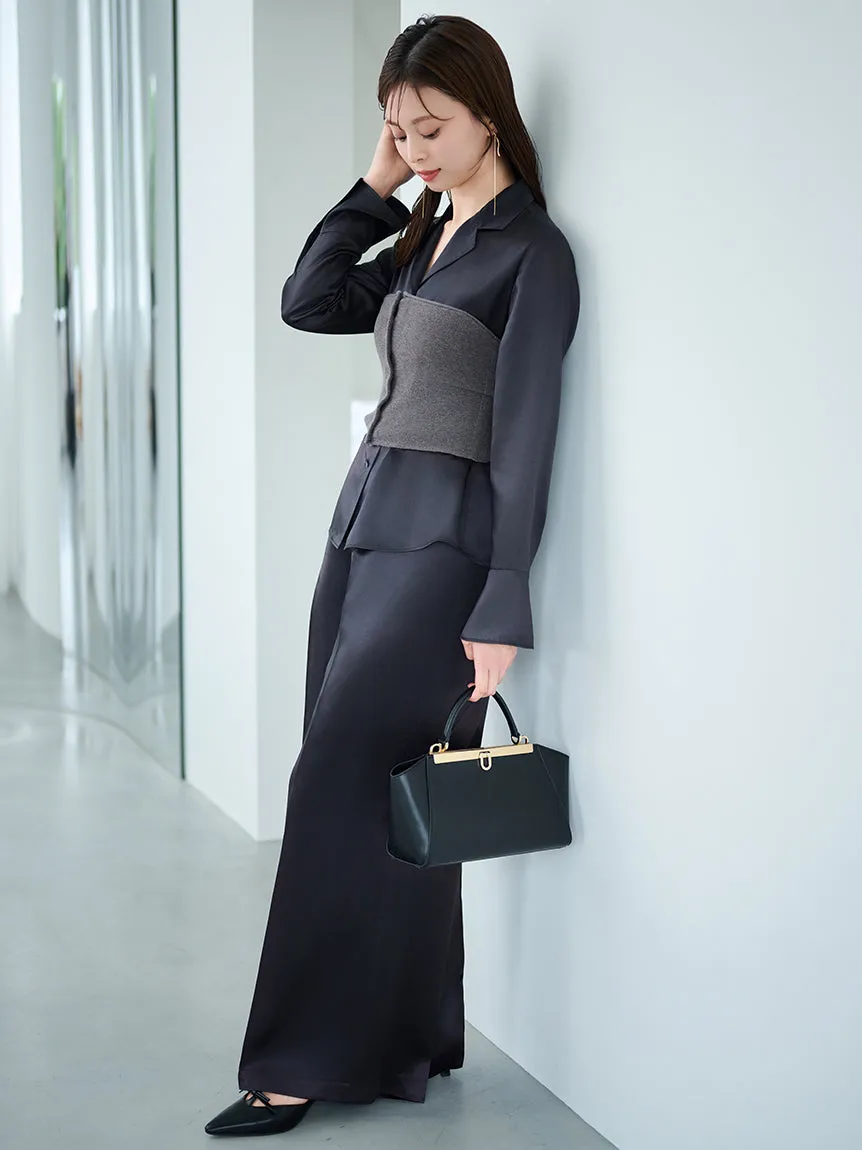 Sustainable Bear Set Satin Shirt