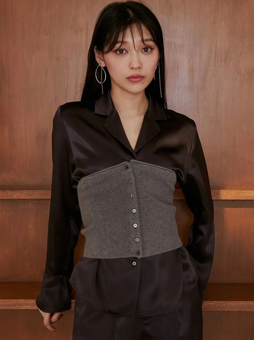 Sustainable Bear Set Satin Shirt
