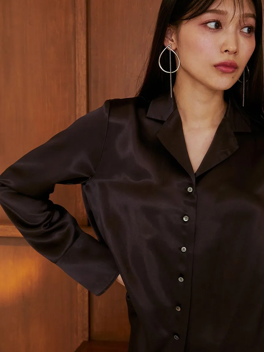 Sustainable Bear Set Satin Shirt