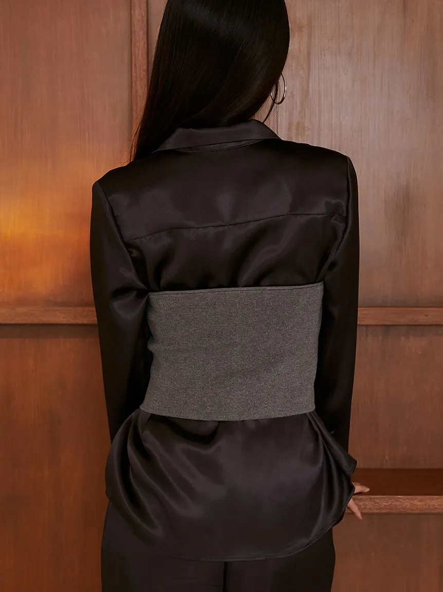 Sustainable Bear Set Satin Shirt