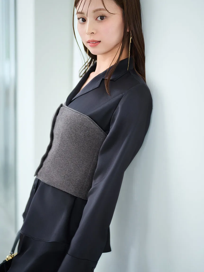 Sustainable Bear Set Satin Shirt