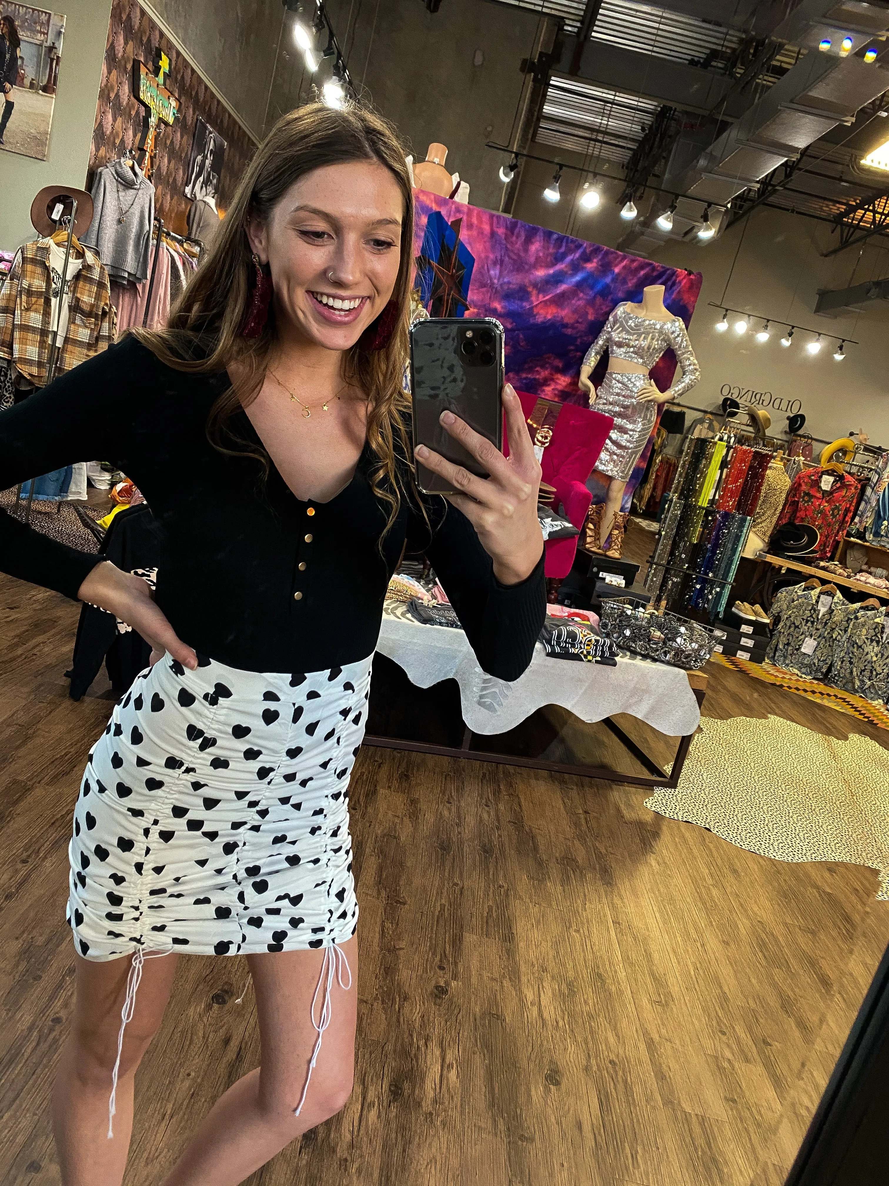 The Cupid Black and White Skirt