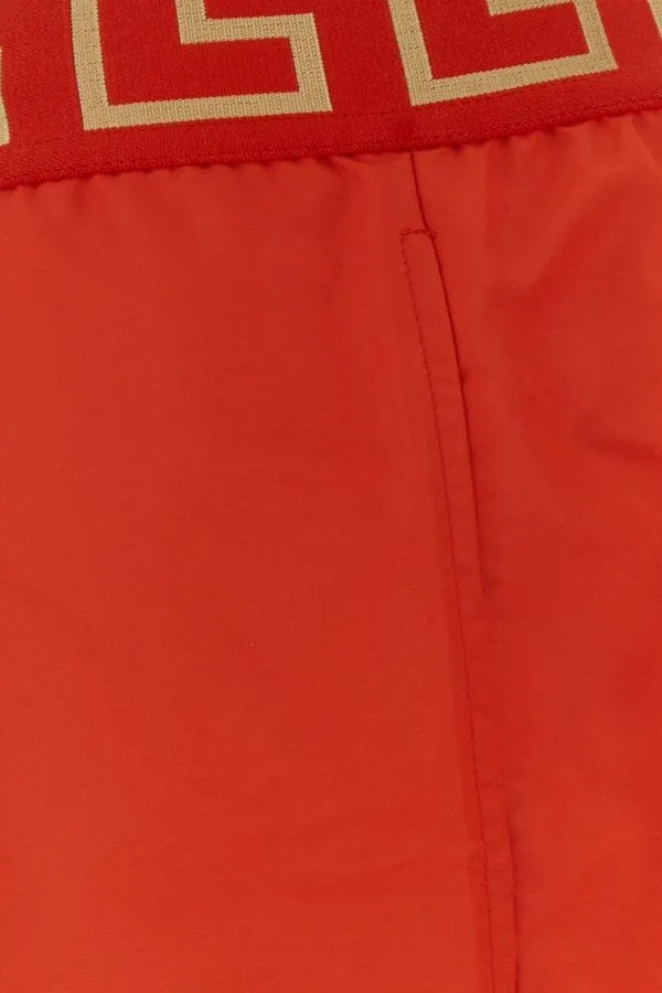 VERSACE | Red polyester swimming shorts