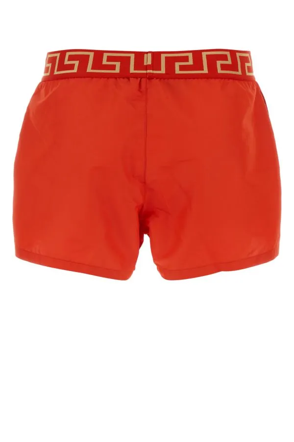 VERSACE | Red polyester swimming shorts