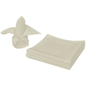 vidaXL Dinner Napkins 100 pcs Cream 50x50 cm