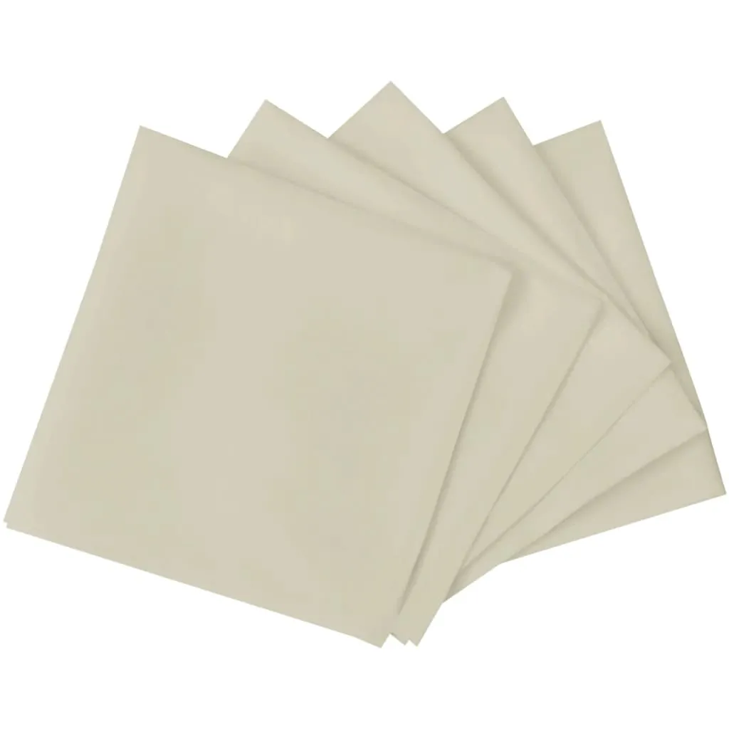 vidaXL Dinner Napkins 100 pcs Cream 50x50 cm