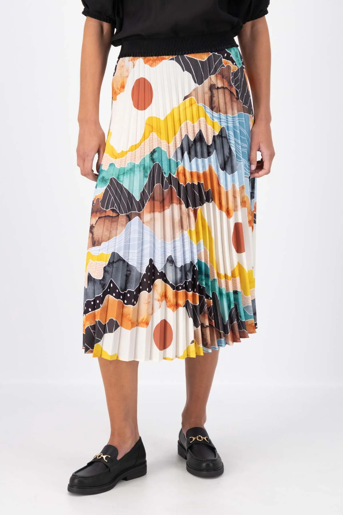 Vista Pleat Skirt Orange