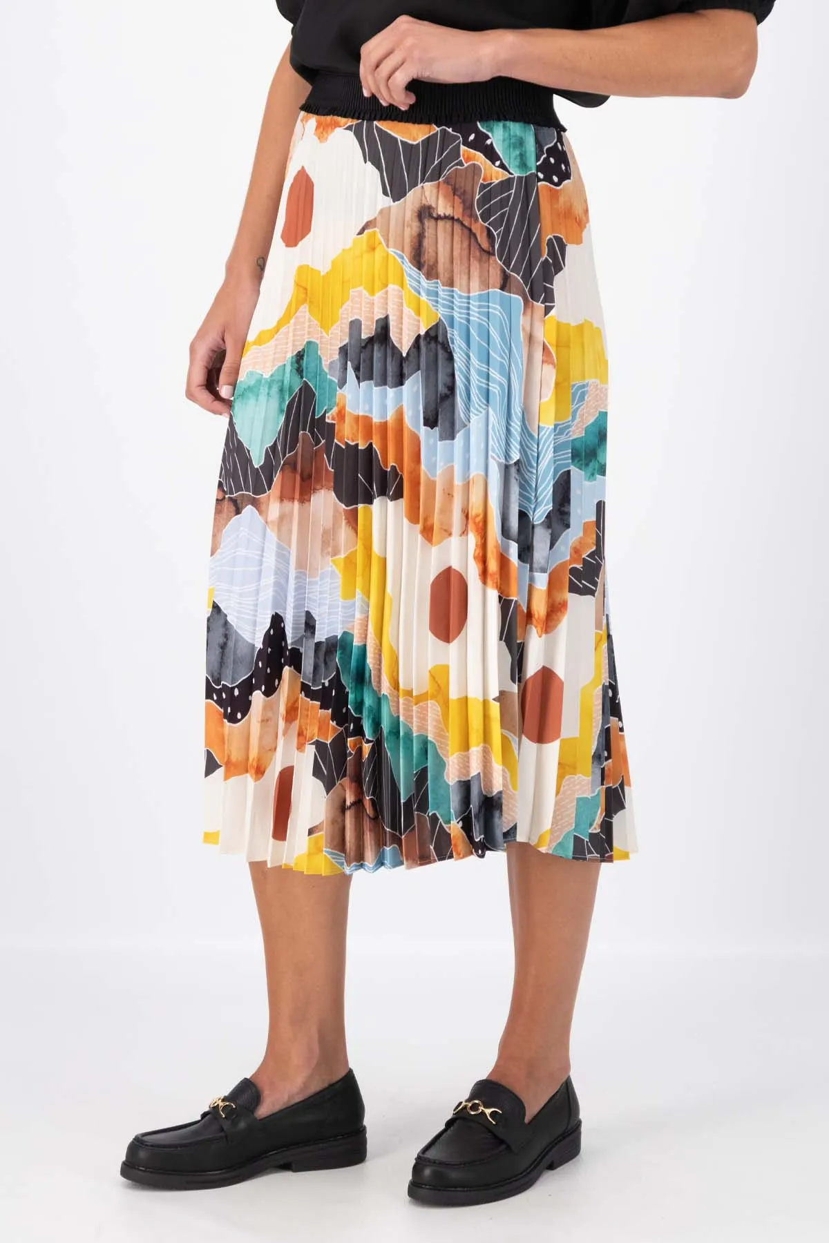 Vista Pleat Skirt Orange