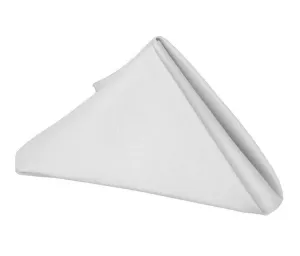 White - 17 x 17 Inch Polyester Napkins ( 5 Pieces )