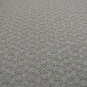 White Stretch Lace with Floral  Design Embroidered Fabric